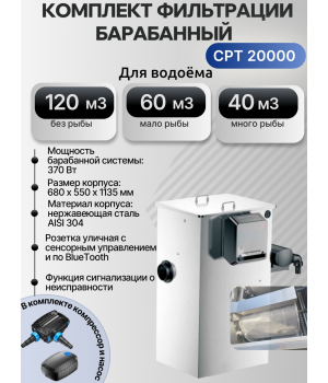 Комплект барабанной фильтрации CTP 20000